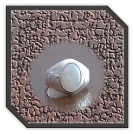 MR00450A-Sterling Silver Opal Men's Ring. $450.00