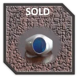 MR00550A-Sterling Silver Opal Men's Ring. $550.00