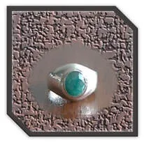 Main page item men's silver & oval natural emerald ring $600C