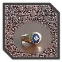 Main page item men's 9ct yellow gold & stone-set synthetic sapphire ring $750A 