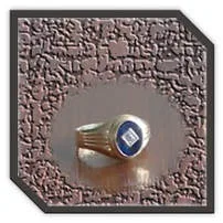 Main page item men's 9ct yellow gold & stone-set synthetic sapphire ring $750A 