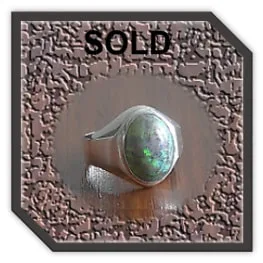 MR00800A-Sterling Silver Matrix Opal Men's Ring. $800.00