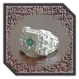 MR01000B-Sterling Silver Emerald Men's Ring. $1000.00