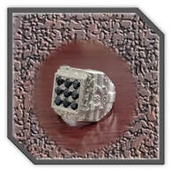 Main page item men's large silver & 9 natural sapphire ring $1100B