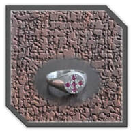 Main page item men's silver & ruby ring $1200B