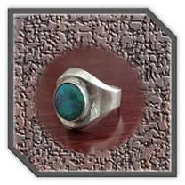 Main page item men's silver & black opal ring $1500B