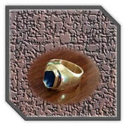 Main page item 9ct yellow gold & sapphire men's ring $3500A