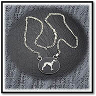 Main page item silver & onyx greyhound necklace $480A