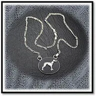 Main page item silver & onyx greyhound necklace $480A