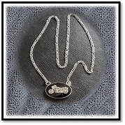 Main page item silver & onyx necklace $500A