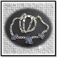 Main page item silver & three free-form opal triplet necklace $680A 