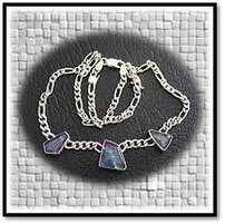 Main page item silver & three free-form opal triplet necklace $680A 