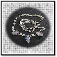 Main page item silver & three free-form opal triplet necklace $680D