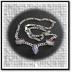 NE00680D-Sterling Silver Opal Necklace. $680.00