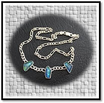 Main page item silver & 3 free-form opal triplet necklace $680E
