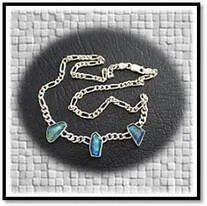 Main page item silver & 3 free-form opal triplet necklace $680E