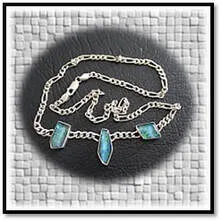 Main page item silver & 3 free-form opal triplet necklace $780A