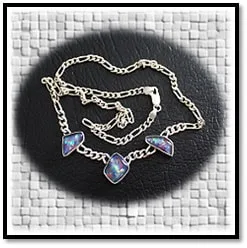 NE00780B-Sterling Silver Opal Necklace. $780.00