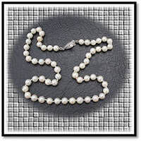 Main page item cultured pearl with silver clasp necklace $1000A