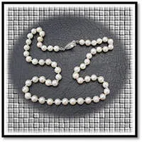 Main page item cultured pearl with silver clasp necklace $1000A