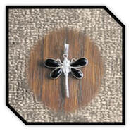 Main page item silver & four drop onyx butterfly pendant $100B