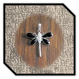 PE00100B-Sterling Silver Onyx Pendant. $100.00