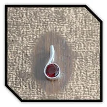 Main page item silver & round red cubic pendant $100C
