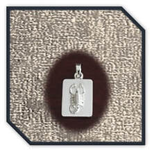 Main page item rectangular silver Scorpio pendant $110B