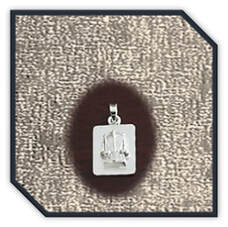 Main page item silver rectangular Libra pendant $110D