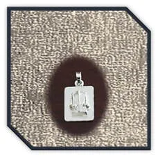 Main page item silver rectangular Libra pendant $110D
