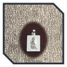 Main page item rectangular silver Virgo pendant $120A