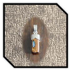 Main page item silver capped boulder opal pendant $120C