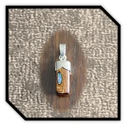 PE00120C-Silver Capped Boulder Opal Pendant. $120.00