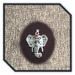 PE00120E-Sterling Silver Natural Coral Pendant. $120.00