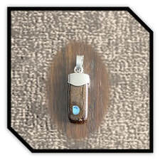 Main page item silver capped boulder opal pendant $130A