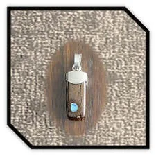 Main page item silver capped boulder opal pendant $130A