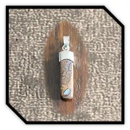 PE00140A-Silver Capped Boulder Opal Pendant. $140.00