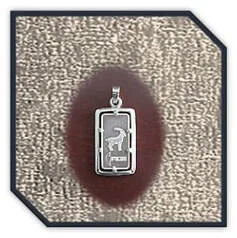 Main page item rectangular silver Capricorn pendant $150K