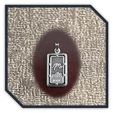 Main page item rectangular silver engraved kangaroo/opera house pendant $150M