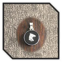 Main page item silver & round onyx horse head pendant $150N