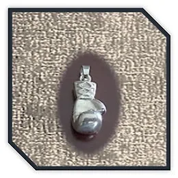 PE00180B-Sterling Silver Boxing Glove Pendant. $180.00