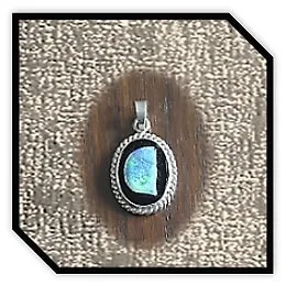 PE00180C-Sterling Silver Opal Cameo Pendant. $180.00