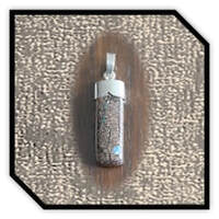 Main page item silver capped boulder opal tube pendant $180D