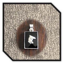 Main page item silver & rectangular onyx horse head pendant $180F