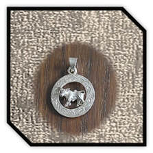 Main page item round silver Taurus zodiac pendant $180J