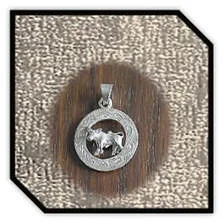 Main page item round silver Taurus zodiac pendant $180J