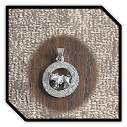 PE00180J-Sterling Silver Taurus Pendant. ​$180.00