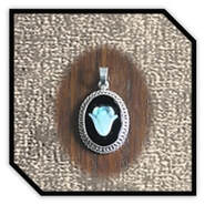 Main page item twisted wire silver & opal rose on onyx cameo pendant $200A