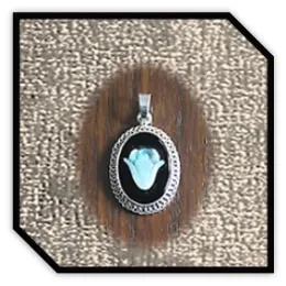 PE00200A-Sterling Silver Opal Cameo Pendant. $200.00