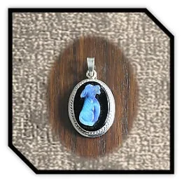PE00200E-Sterling Silver Opal Cameo Pendant. $200.00